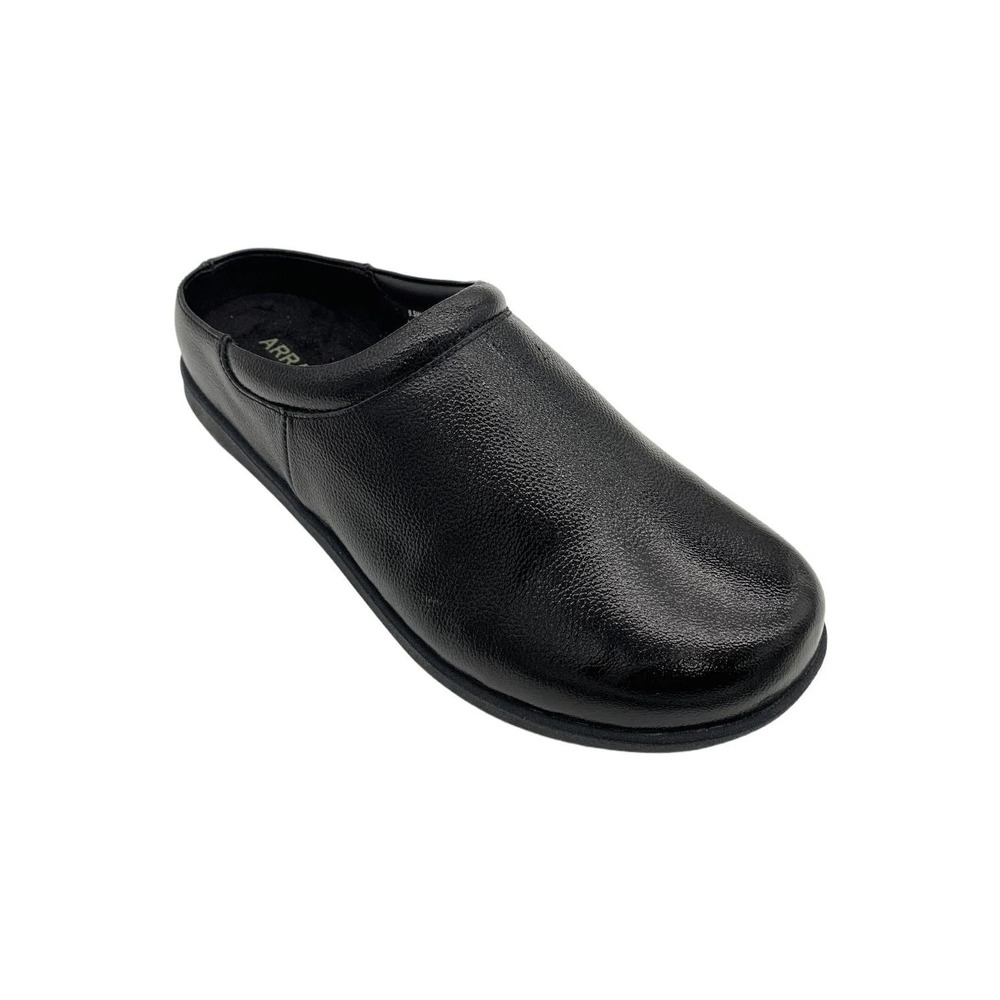 ARRAY Women's Belle Slip-On Clogs Black/Crinkle/Patent - Wide